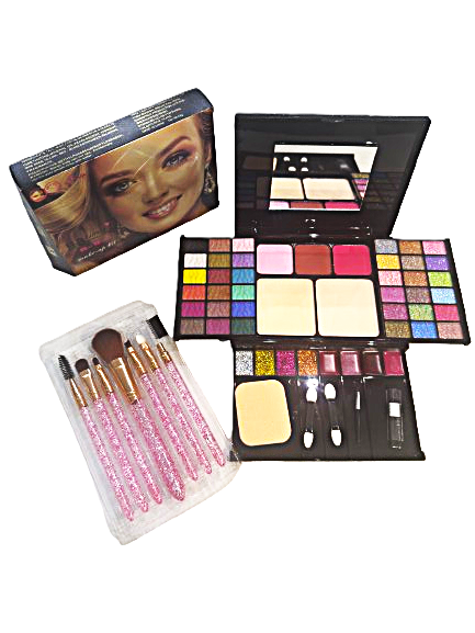 Pack of 2 Makeup Kit with Brushes Set